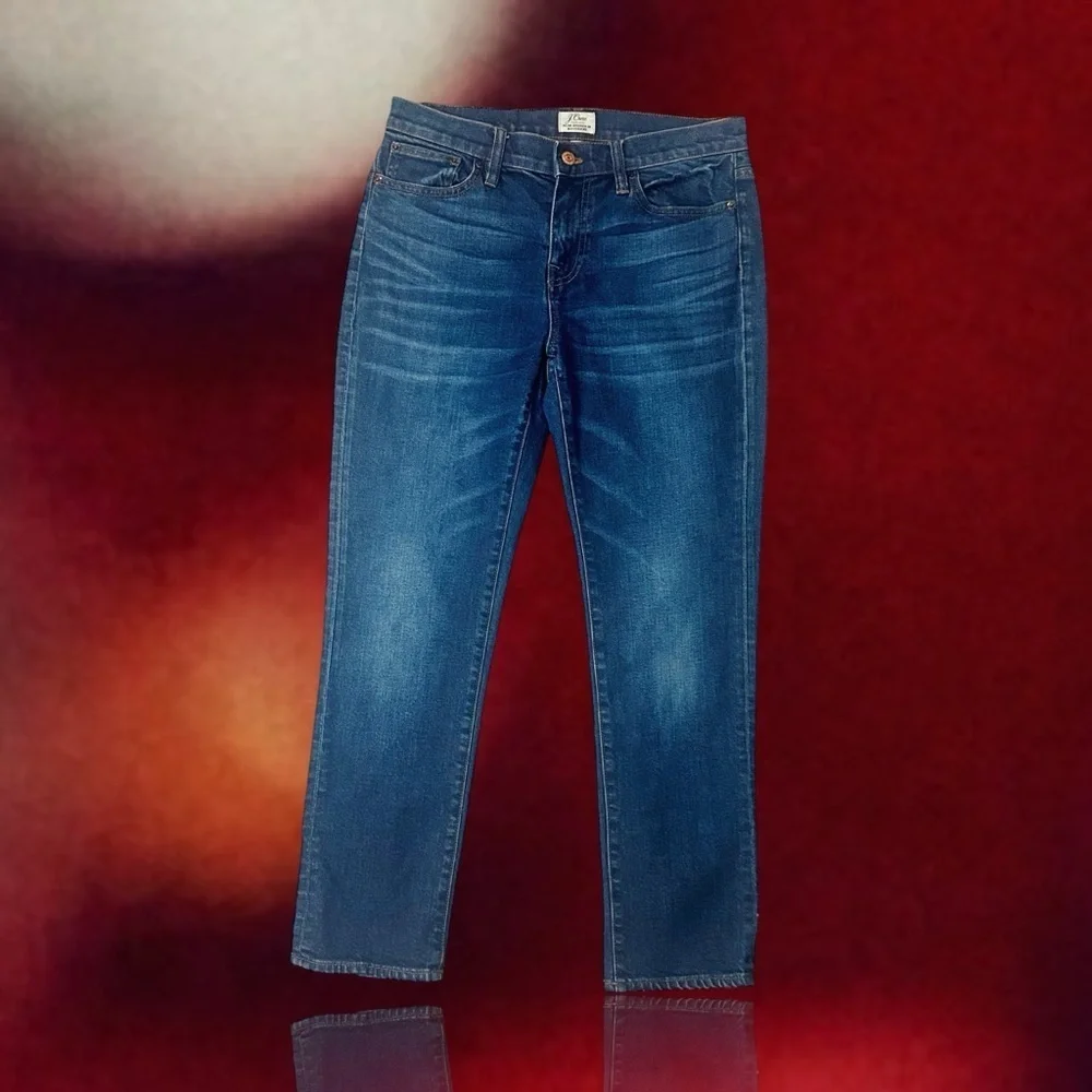 J. Crew ‘Slim Broken in Boyfriend Jean’ F4728 in Dark Wash Fall 2016 Size 28